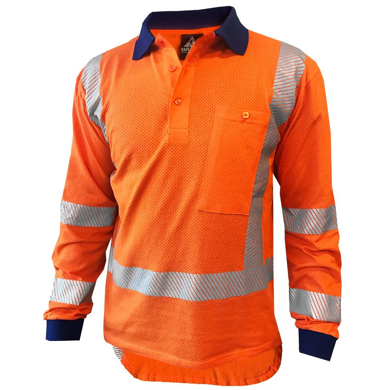 Breeze TTMC Orange Polo Shirt, 100% Cotton, LS 4XL