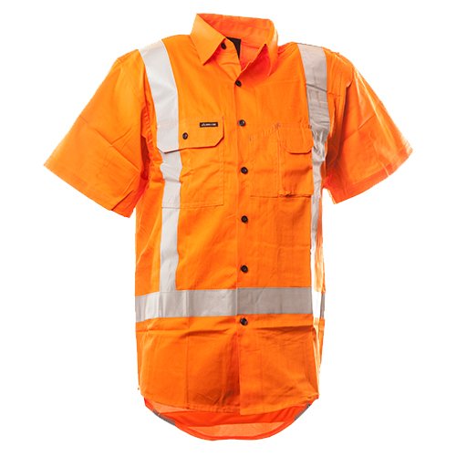 Hi-Vis D/N TTMC Cotton Shirt, SS, Orange