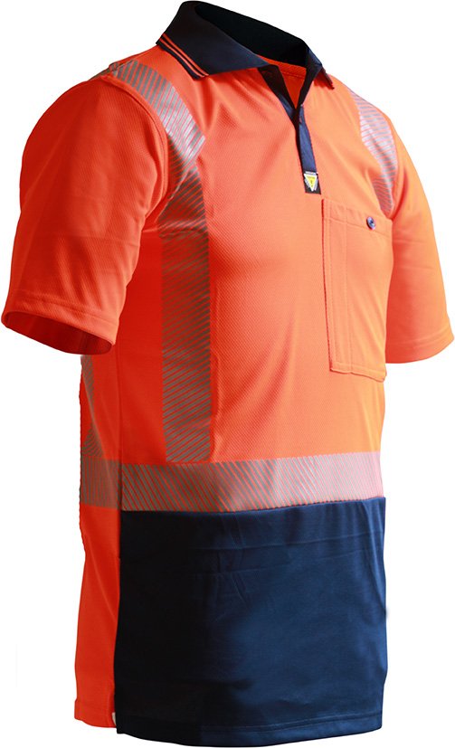 D/N S/S Segmented Tape Microfibre Polo