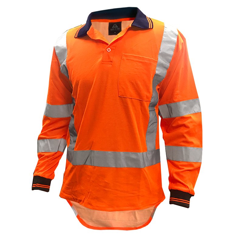 Polo Shirt, LS, Orange, TTMC, Dri-Tec, Size 3XL