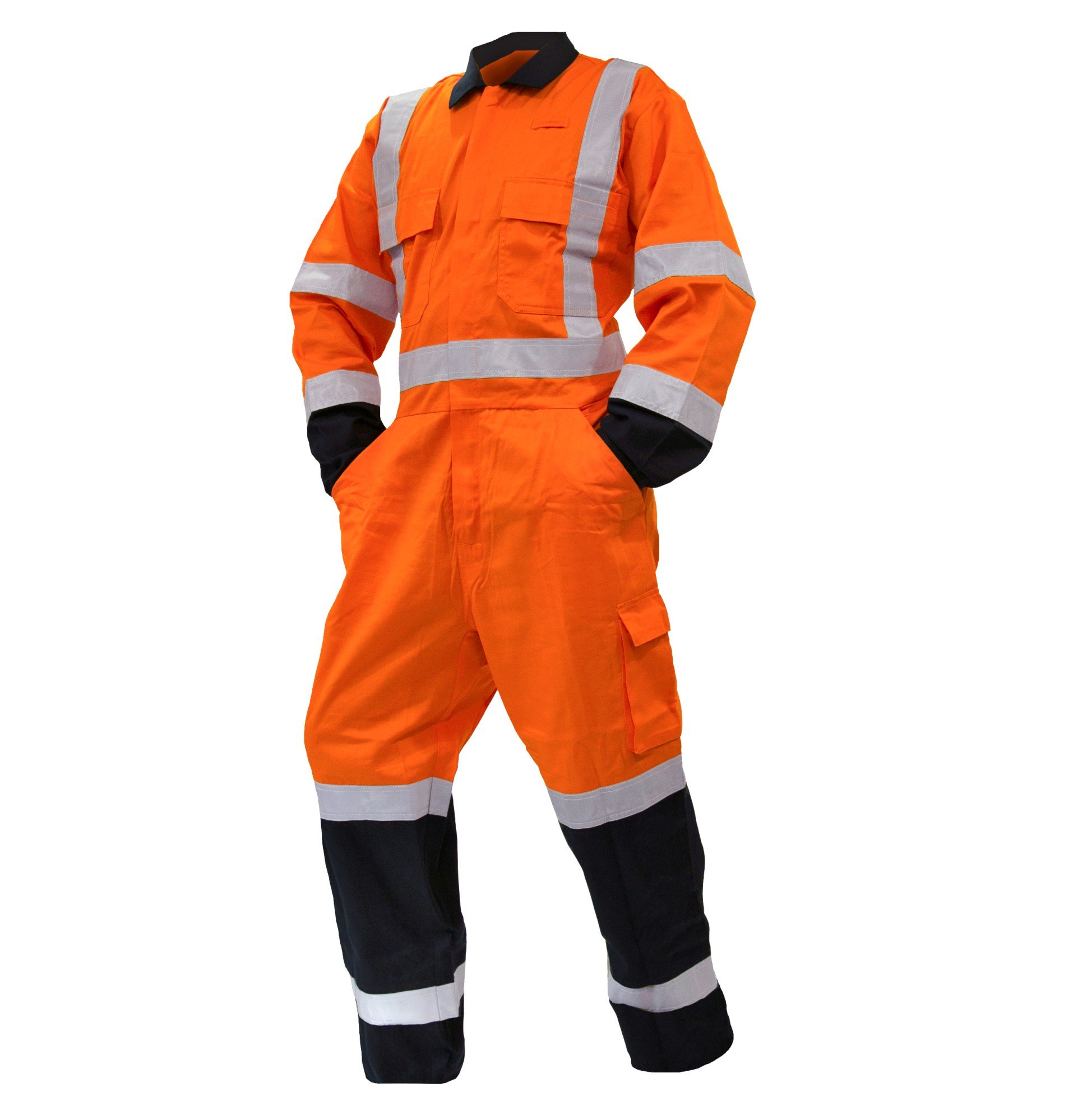 Overall LS, 300gsm Cotton, Orange/Black TTMC-W , S