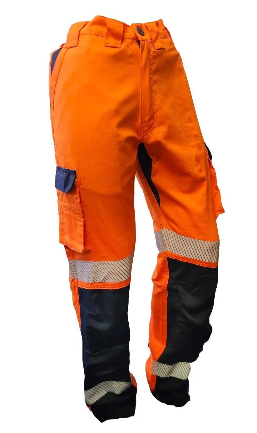 220GSM Light Cargo Trousers, RIPSTOP Orange/Black 77R