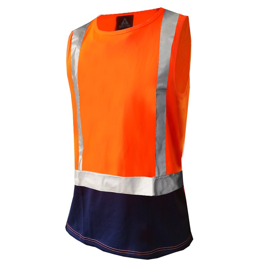 Singlet, D/N orange Navy with Tape