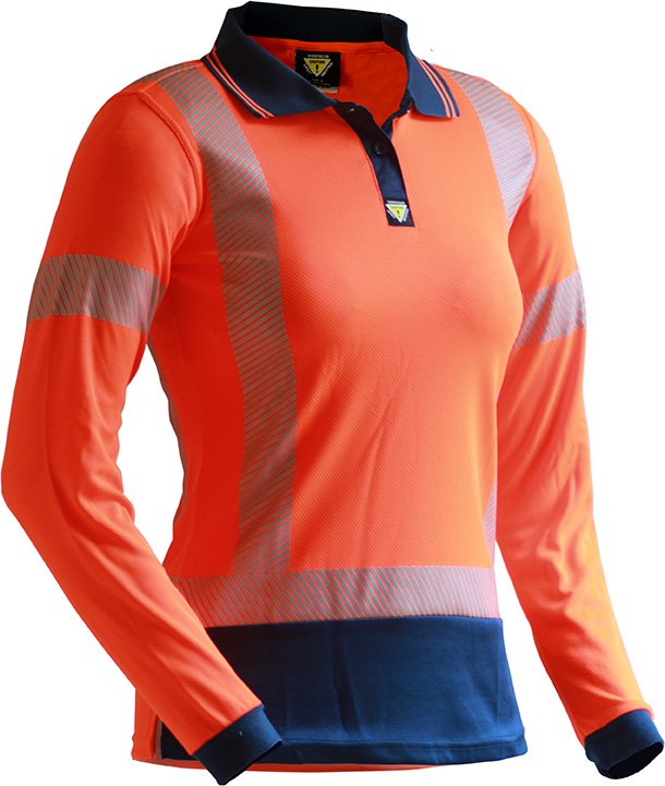 D/N L/S Segmented Tape Microfibre Polo Women’s