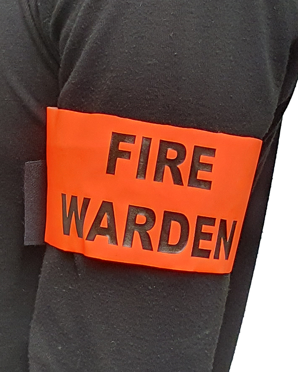 Hi-vis Fire Warden Arm Band with Velcro