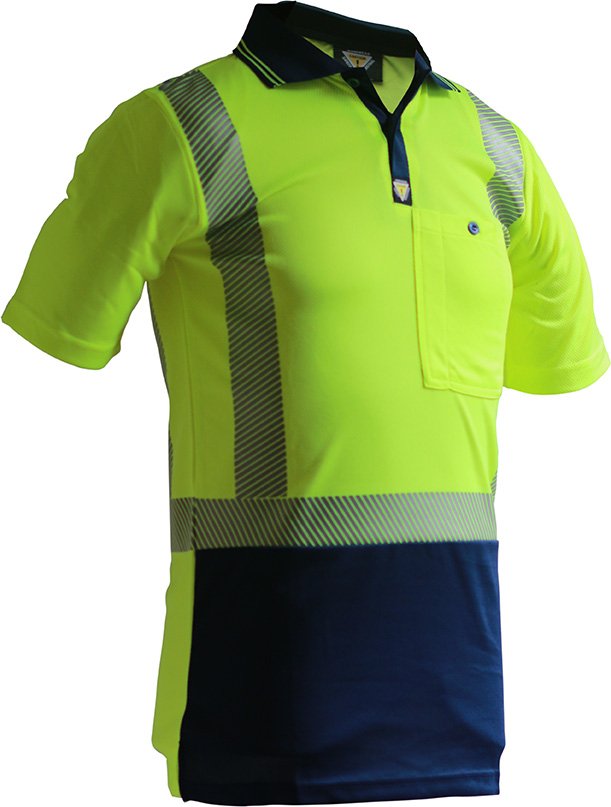 D/N S/S Segmented Tape Microfibre Polo