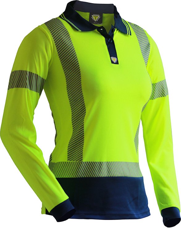 D/N L/S Segmented Tape Microfibre Polo Women’s