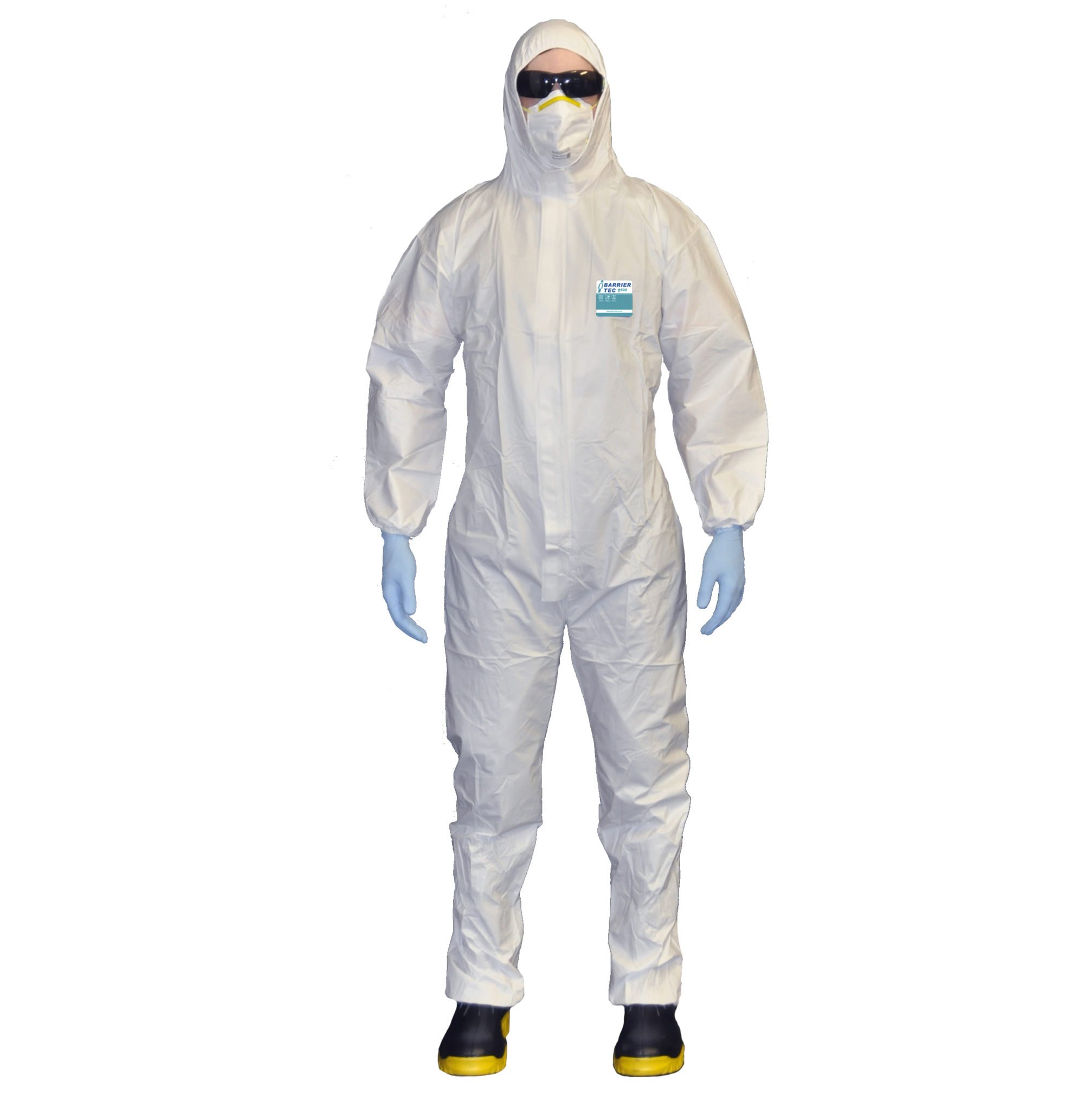 Disp Coveralls, Barrier Tec 1500 55gsm, White