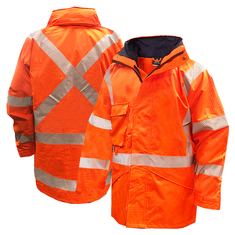 Hi-Vis FR TTMC Rain Jacket, Orange