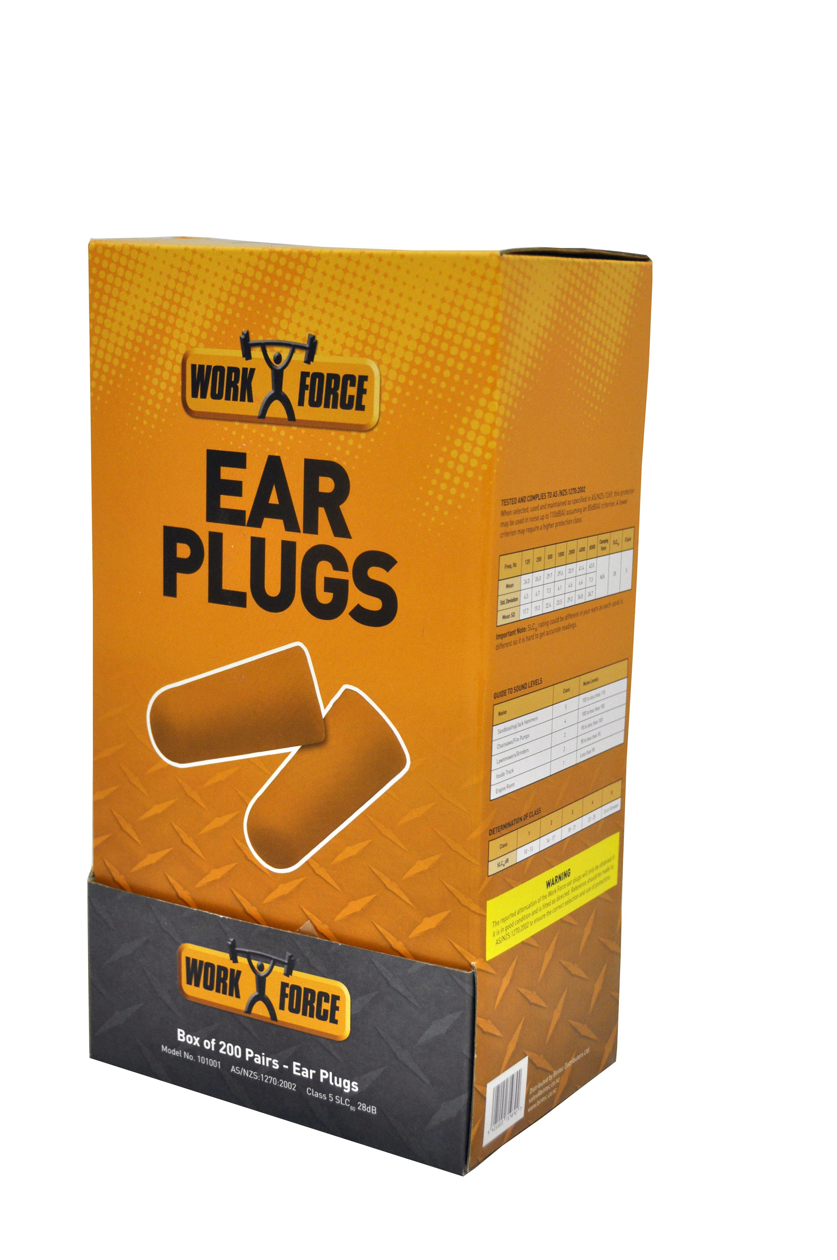 Earplugs, Corded, Dispenser Box 100