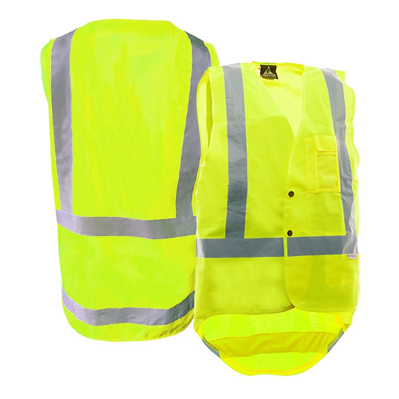 Hi-Vis Vest, Domed, D/N, Yellow