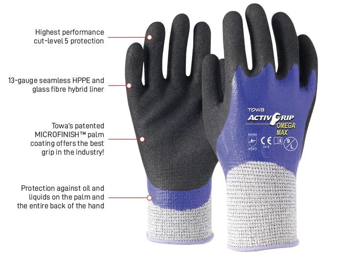 Esko Towa ActivGrip Omega Max Cut 5 Glove