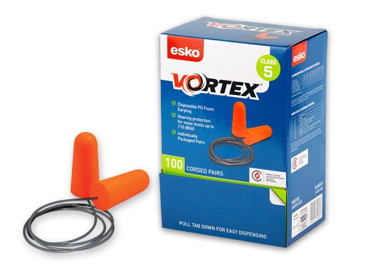 Esko Vortex Earplugs Orange Corded - Image 2