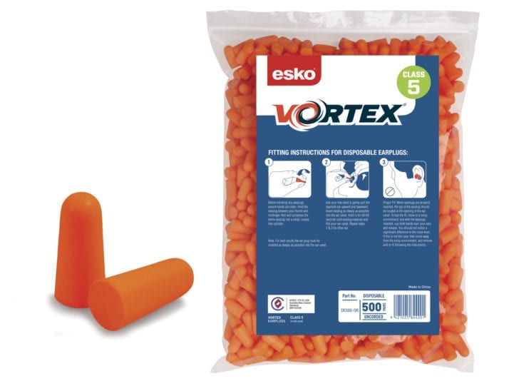 Esko Vortex Earplugs Orange Uncorded Refill - Image 2