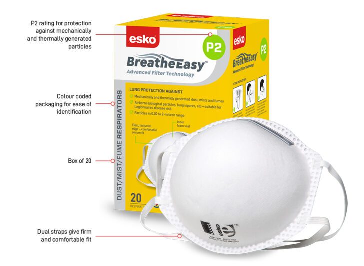Esko Breathe Easy P2 Non-Valved Mask