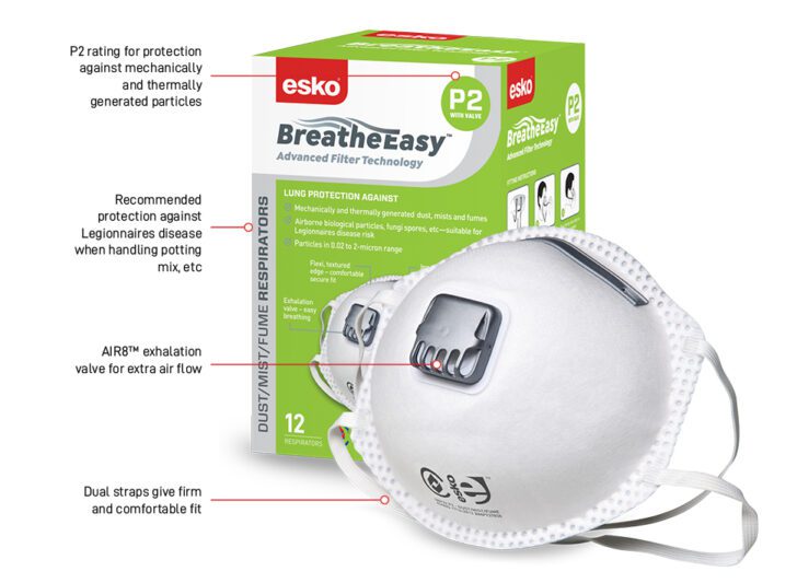 Esko Breathe Easy P2 Valved Mask
