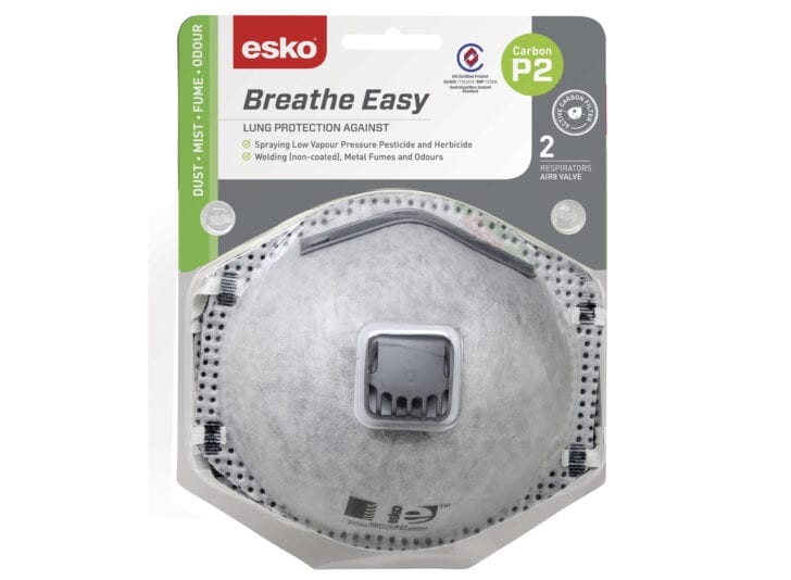 Esko Breathe Easy P2 Valved Mask with Carbon Filter 2 Pk - Image 2
