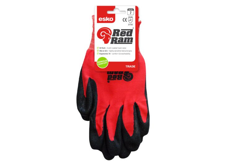 Esko Red Ram Latex Header Carded Glove - Image 3