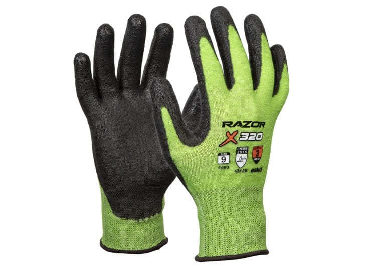 Esko Razor X320 Hi-Vis Green Cut 3 Glove - Image 2