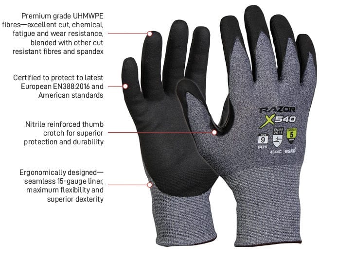 Esko Razor X540 Cut 5 Glove