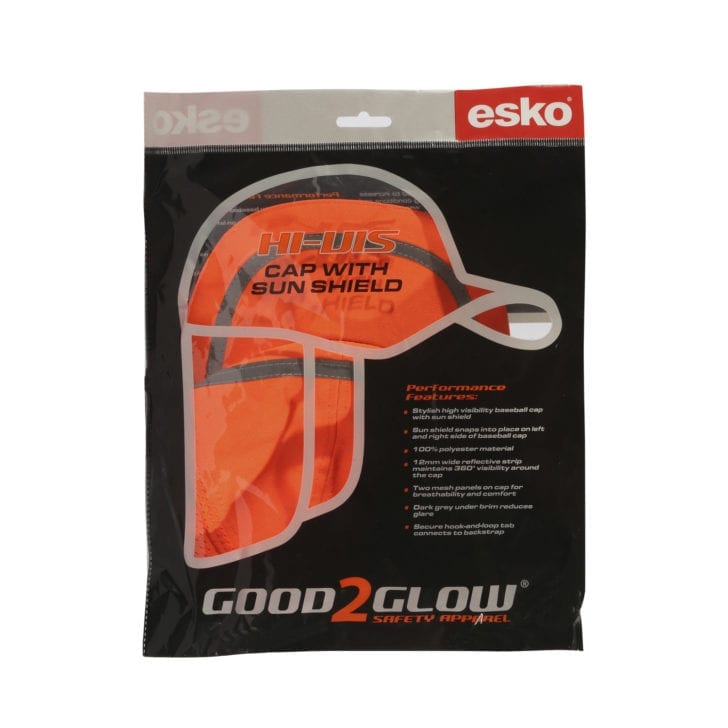 Esko Hi-Vis Baseball Cap With Sun Shield - Image 3