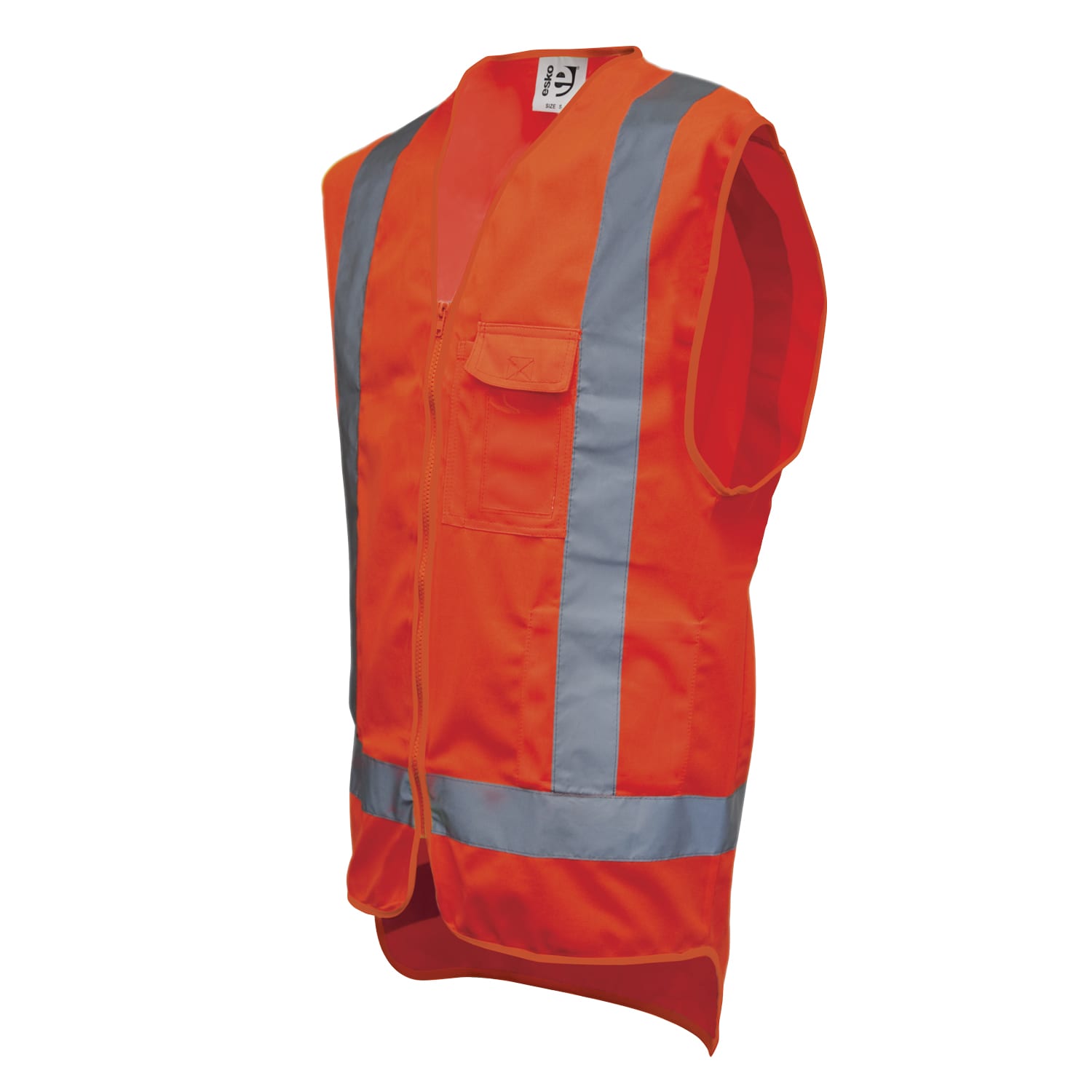 Premium 2X/3X-Large Orange Class 2 High Vis Safety Vest and 2XL Red Nitrile  Level 1 Cut Resistant Dipped Work Gloves