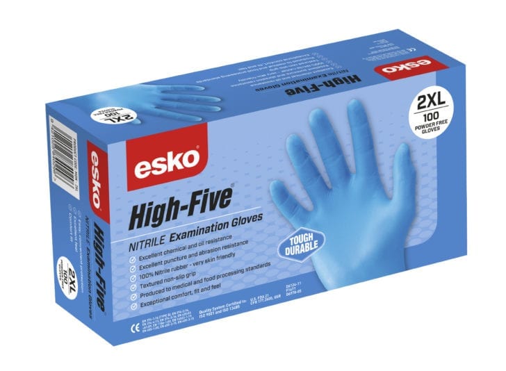 Esko High Five Industrial Blue Nitrile Glove - Image 2