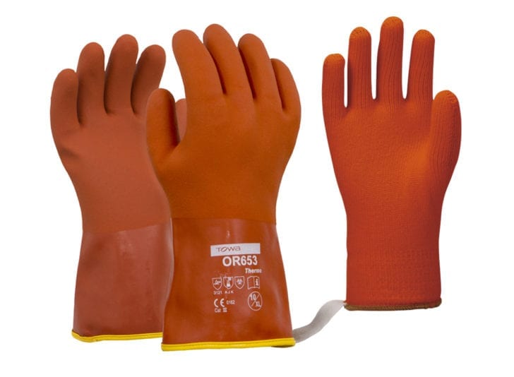 Esko Towa Orange Thermal PVC Glove - Image 2