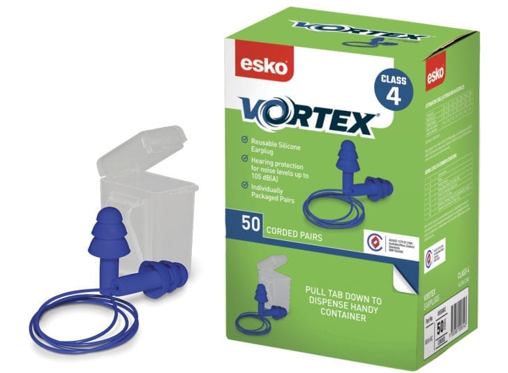 Esko Vortex Earplugs Blue Corded Reusable - Image 2