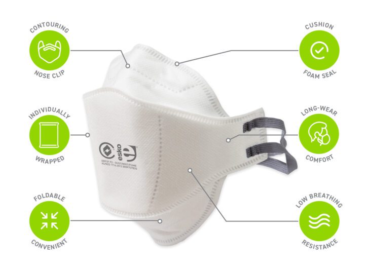 Esko Breathe Easy P2 Flat Fold Non-Valved Mask - Image 3