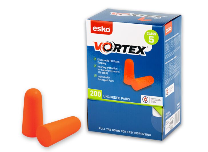 Esko Vortex Earplugs Orange Uncorded - Image 2