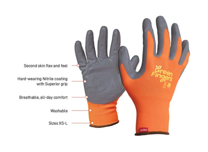 Esko Green Fingers Gardening Gloves, Orange