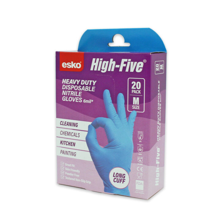 Esko High Five Blue Nitrile Gloves 20 Pack - Image 2